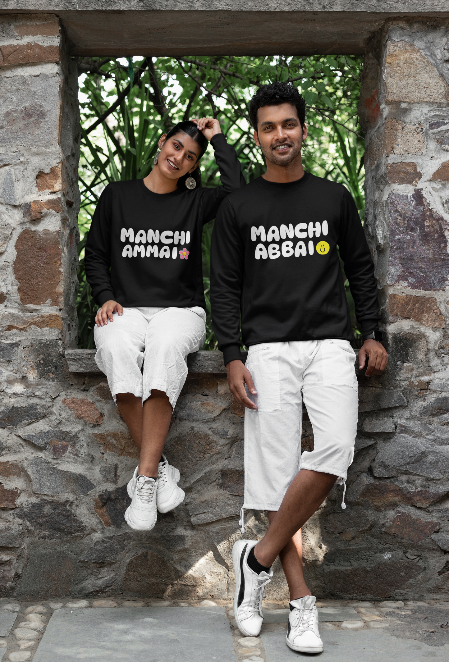 Manch Abbai and Manchi Ammai Couple Sweatshirts