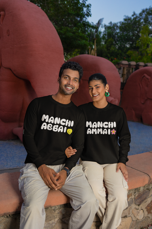 Manch Abbai and Manchi Ammai Couple Sweatshirts