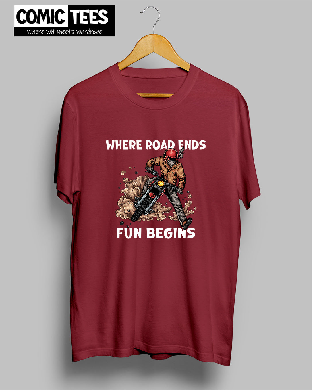 Where Road Ends Fun begins Unisex Tshirt