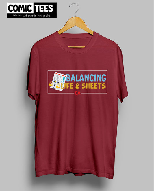 Balancing Life and Sheets Unisex Tshirt