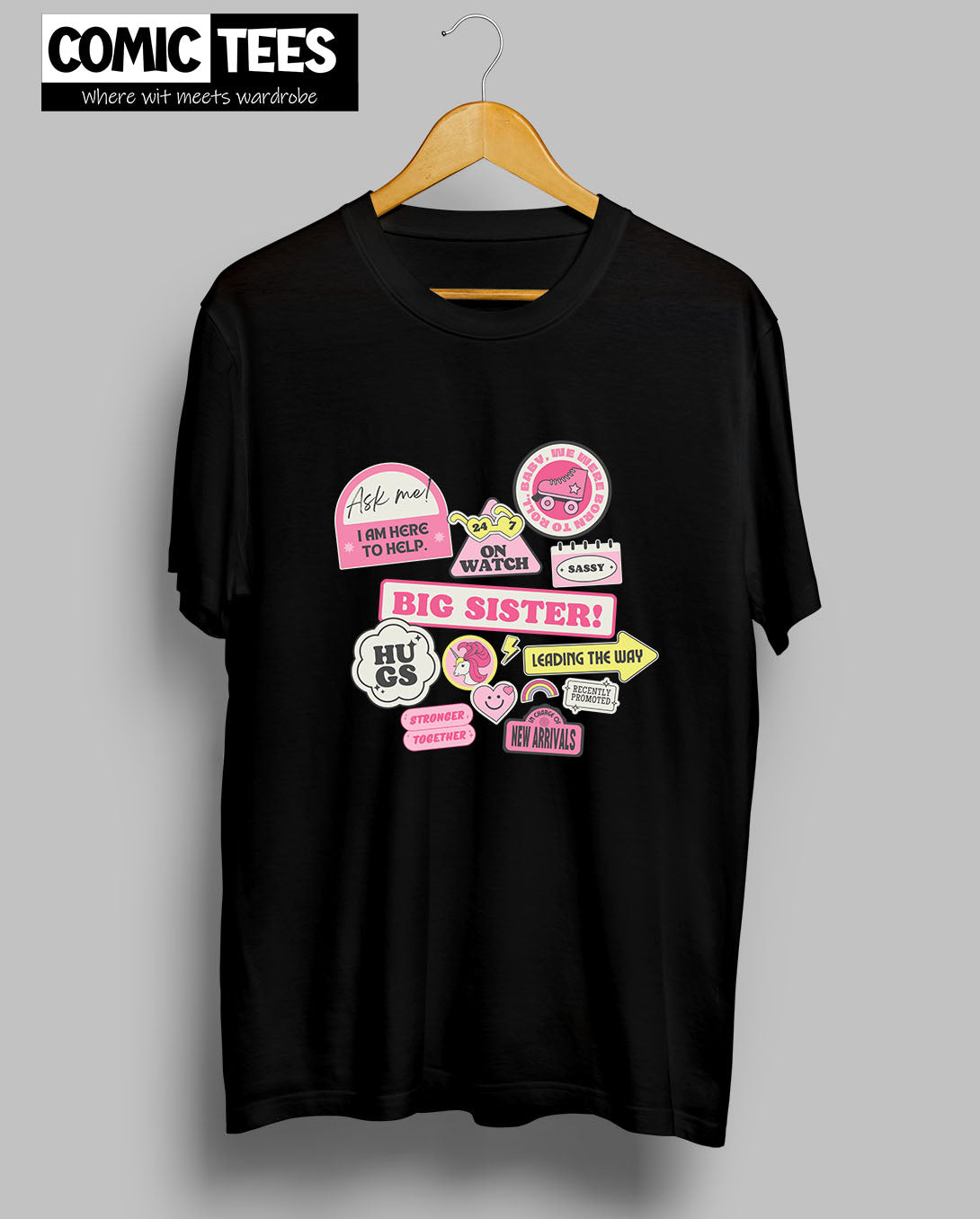 Big Sister Stickers T-Shirt