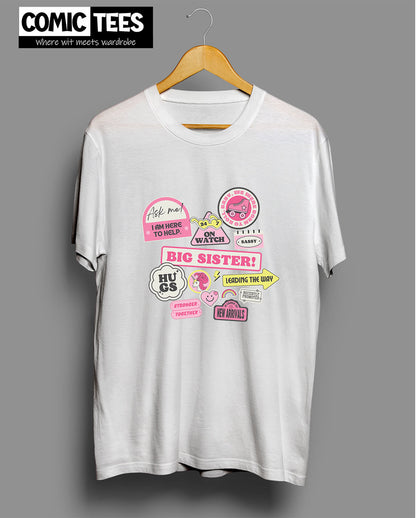 Big Sister Stickers T-Shirt