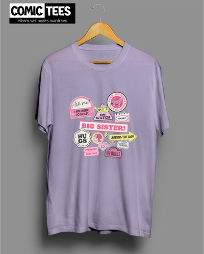 Big Sister Stickers T-Shirt