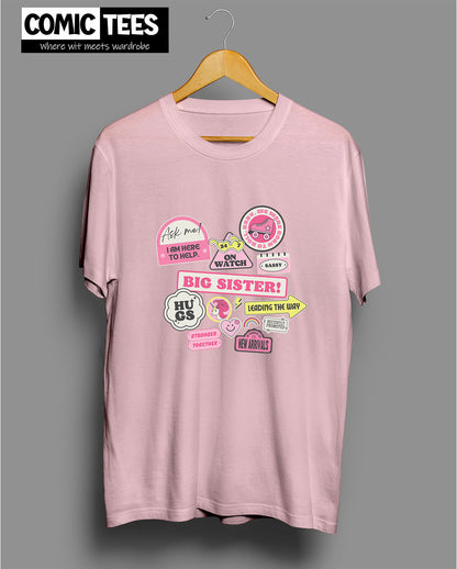 Big Sister Stickers T-Shirt