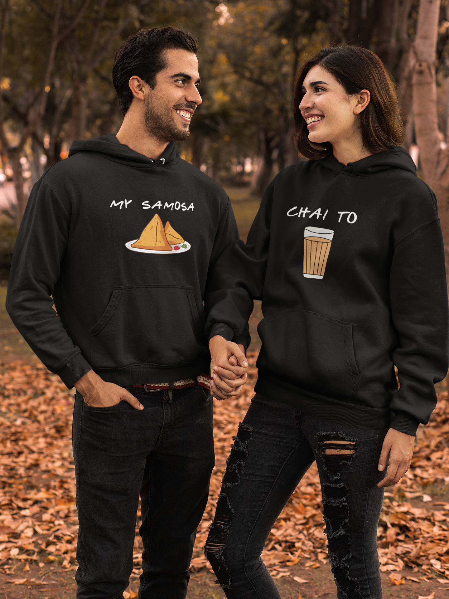 Chai to My Samosa Couple Hoodies