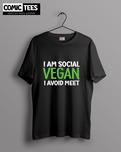 I am Social Vegan Oversize T-Shirt