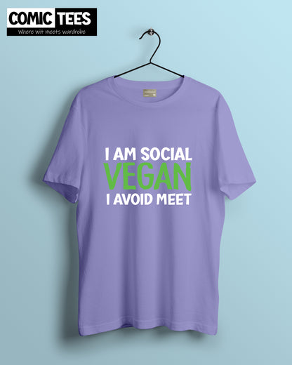 I am Social Vegan Oversize T-Shirt