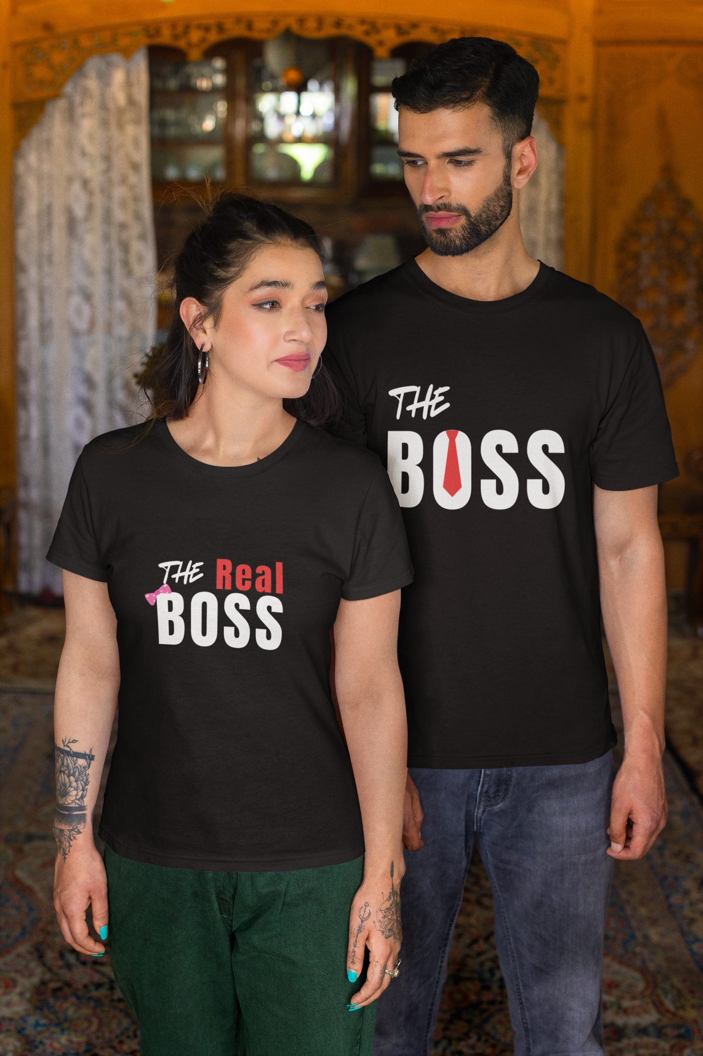 The boss and the real boss Couple T-shirts