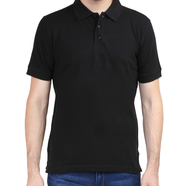 Polo Tshirt Black Half Sleeve