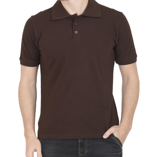 Polo Tshirt Brown Half Sleeve