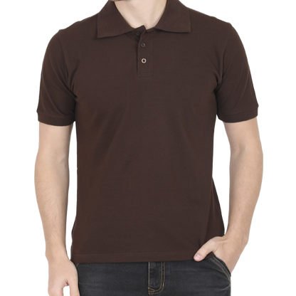 Polo Tshirt Brown Half Sleeve